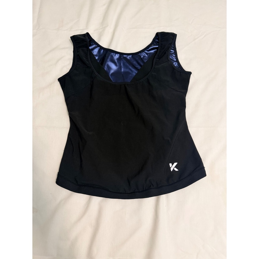 Kewlioo Women Sauna Tank Top Vest Black Blue Heat Trapping 2XL/3XL Sweat Vest